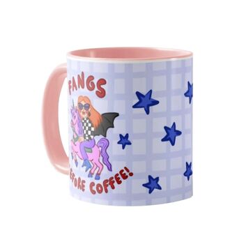 Fangs Before Coffee Mug – Funny Halloween Cup, 3 of 10