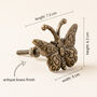 Vintage Brass Butterfly Cabinet Knob, thumbnail 5 of 9