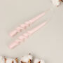 G Decor Pink Set Of Two Hand Dipped Dinner Candles, thumbnail 1 of 3