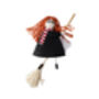 Young Witch Girl On Broomstick Hanging Decoration, thumbnail 2 of 4