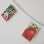 French Vegetable Seed Packet Fabric Bunting, thumbnail 2 of 9