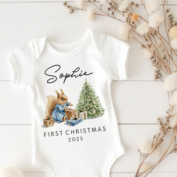 Personalised Baby’s First Christmas Bodysuit Gift – Xmas Outfit, 6 of 6