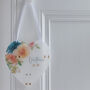 Peach And Navy Roses Floral Earring Hanging Storage, thumbnail 4 of 7