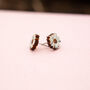 Set Of Three Inky Wildflower Stud Earrings, thumbnail 3 of 11