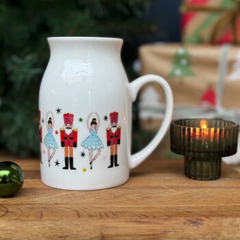 Christmas Bone China Milk Mug With Nutcrackers And Ballerinas, 9 of 10