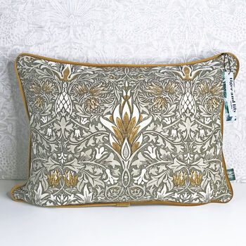 Pewter/Gold Snakeshead Morris 13' X 18' Cushion Cover, 2 of 8