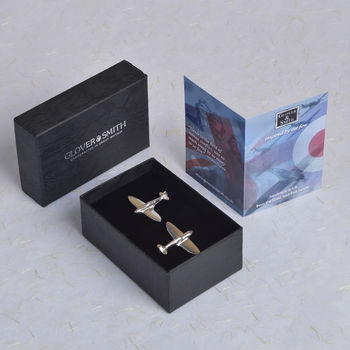 Spitfire Cufflinks Personalised. Handmade Gifts For Men, 4 of 6