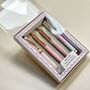Pink And Rose Gold Four Piece Metal Pen Set, thumbnail 8 of 8