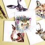 Wildlife Collection Pack Of Five Blank Greeting Cards, thumbnail 7 of 8