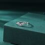 Hydrangea Bouquet Cz Flower Ring In Sterling Silver, thumbnail 4 of 12