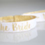 Team Bride Black And Gold Hen Party Wristbands, thumbnail 7 of 8
