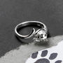 Sterling Silver Adjustable Cat Ring, thumbnail 1 of 3