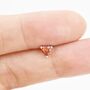 Sterling Silver Tiny Garnet Red Cz Heart Stud Earrings, thumbnail 3 of 12