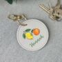 Lemon And Orange Personalised Keyring, thumbnail 1 of 9