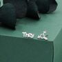 Sterling Silver 'They' Pronoun And Transgender Symbol Mismatched Earrings, thumbnail 4 of 12