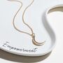 Crescent Moon Necklace In Silver Or 18ct Gold Vermeil, thumbnail 1 of 7