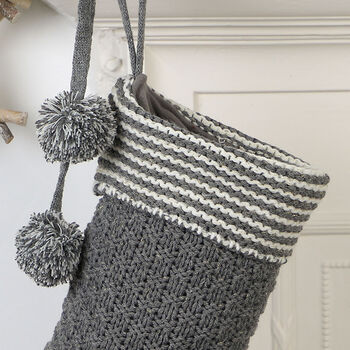 Personalised Knit Nordic Chunky Christmas Stocking, 5 of 6