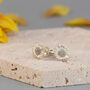 Sunflower Silver Stud Earrings, thumbnail 7 of 8