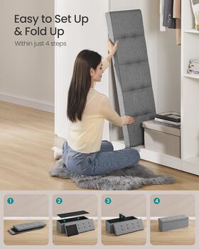 Spacious Foldable Storage Bench Cube Ottoman, 10 of 11