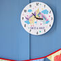 Personalised Hugging Unicorns Bedroom Clock, thumbnail 5 of 7