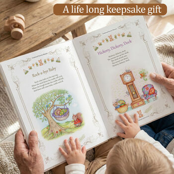 Personalised Christening Gift Book Of Nursery Rhymes, 5 of 12