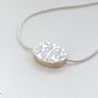 Embossed Medium Oval Reversible Necklace, thumbnail 1 of 7
