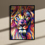 Pop Art Colourful Lion Print, thumbnail 4 of 8
