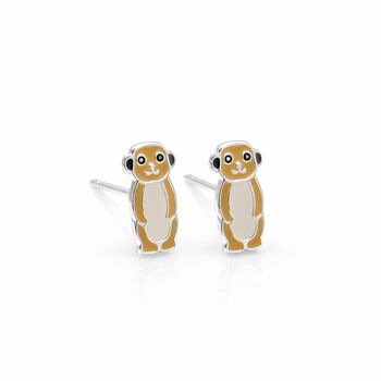 Sterling Silver Meerkat Stud Earrings – 10mm X 5mm, 4 of 5