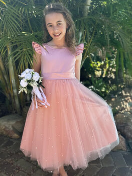 Helena In Dusty Rose ~ Luxurious Flower Girl Or Party Dress, 8 of 9