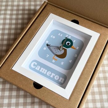 Personalised Childrens Duck Clock, 3 of 10