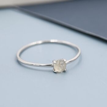 Milky Moonstone Ring In Sterling Silver, 3 of 11