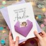 Welcome To The World New Baby Card: Handmade Origami Heart Keepsake Gift, Baby Boy, Baby Girl, Twins, thumbnail 2 of 8