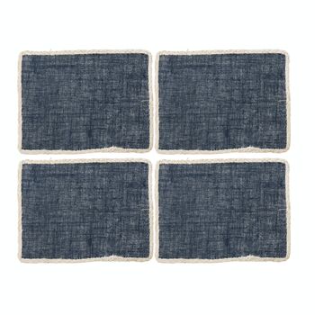 Ink Blue Jute Placemats Set Of Four, 3 of 6