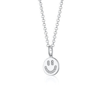 Smiley Face Charm Necklace, 7 of 8