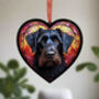 Schnauzer Stained Glass Effect Heart Suncatcher, thumbnail 2 of 5