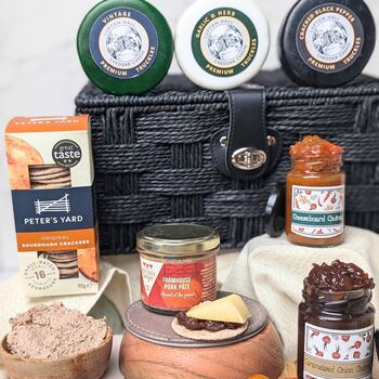 Luxury Cheese And Pate Gift Hamper Basket, 5 of 5