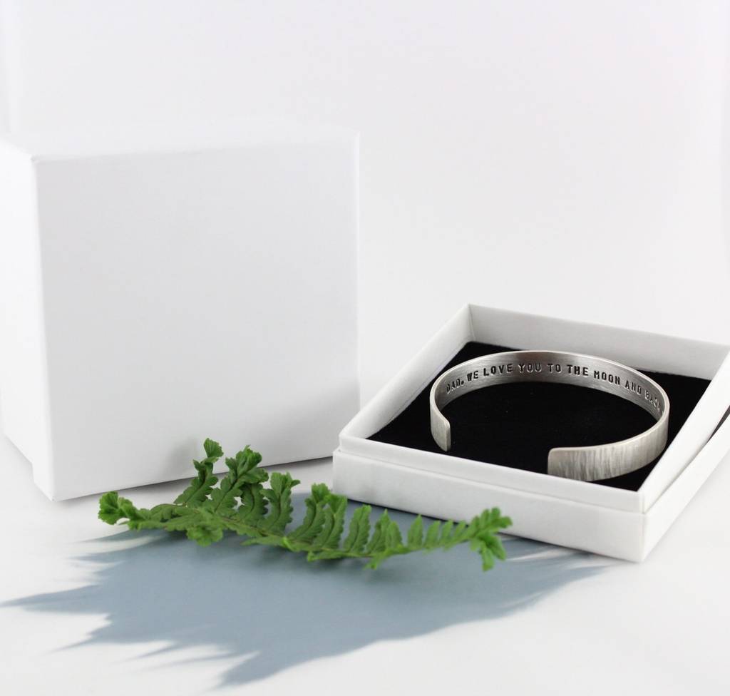 Mens Personalised Textured Silver Cuff Bracelet By Studio on Stirling ...
