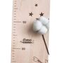 Natural Pine Height Chart, Ruler Design, Wooden Arrow Markers, thumbnail 3 of 9