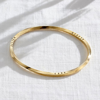 Forever Mobius Personalised Oval Bangle, 2 of 8