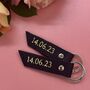 Personalised Leather Mr And Mr Key Ring Set, thumbnail 2 of 3