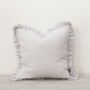 Oli Ruffle Linen Cushion Silver Grey, thumbnail 1 of 6