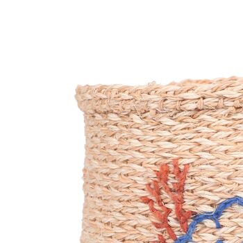 Seashell And Coral Embroidered Basket, 6 of 6