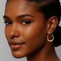 Tapered Rose Gold Sterling Silver Hoop Earrings, thumbnail 4 of 8