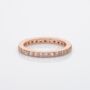 18k Rose Gold Plated Cubic Zirconia Stacking Ring, thumbnail 2 of 5