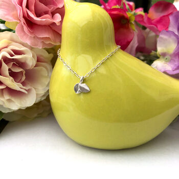 Personalised Thank You Teacher Gift Sterling Silver Mini Leaf Necklace, 5 of 12