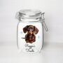 Personalised Dachshund Kilner Style Dog Treat Jar C, thumbnail 1 of 2