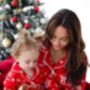 Family Christmas Red Snowflake Personalised Pyjamas, thumbnail 2 of 11