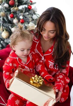 Family Christmas Red Snowflake Personalised Pyjamas, 2 of 11