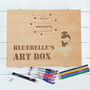 Personalised Stationery Wooden Art Box Case, thumbnail 9 of 11