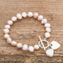 Freshwater Pearl Bracelet With Silver Heart, thumbnail 5 of 8
